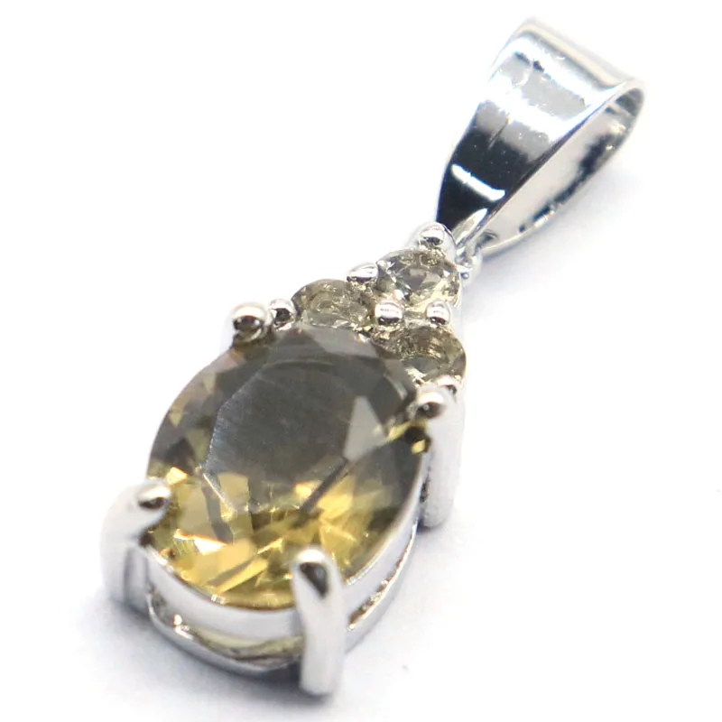 

Buy 4 Get 1 Free 24x8mm Lovely Cute Smoky Topaz London Blue Topaz Pink Morganite White Sapphire Silver Pendant