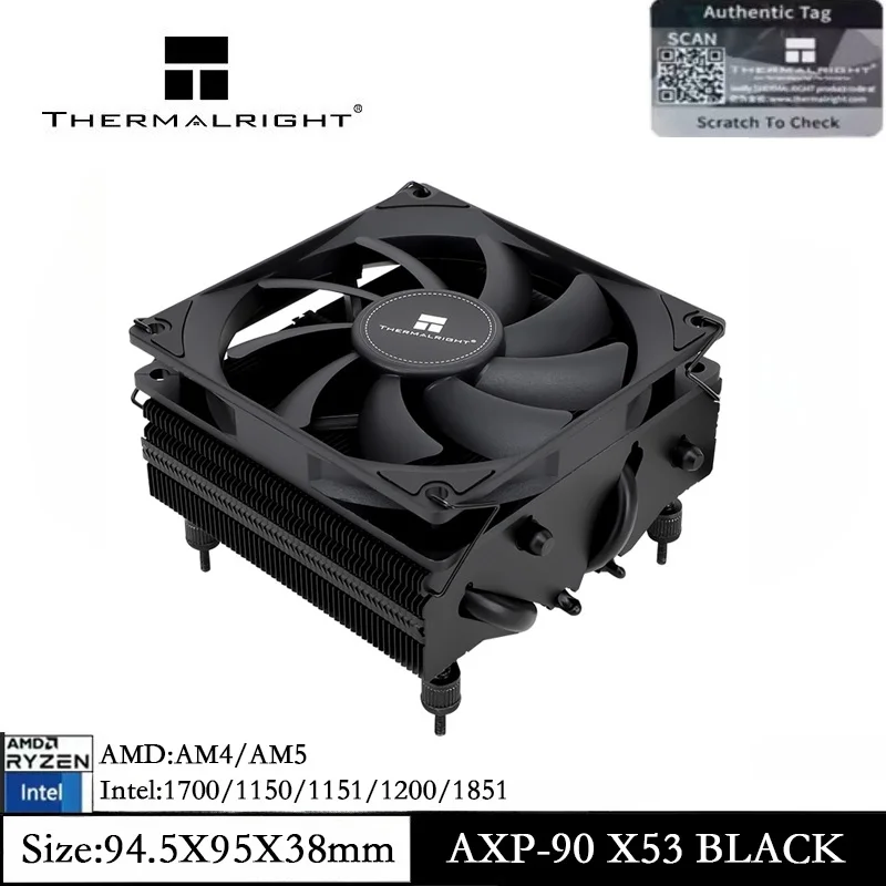 Thermalright AXP90-X53 Black CPU Cooler PWM Fan ITX Air Cooler