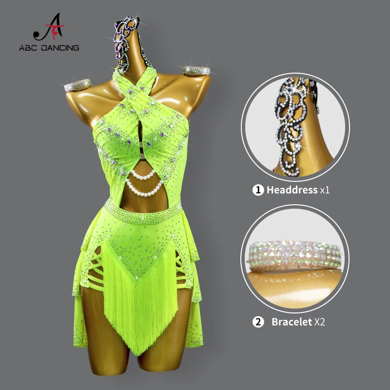 Latin Dance Clothes Womens Line costume New Dress Stage Girls Samba Suit Outfits party performance Practice Wear Sexy Customized