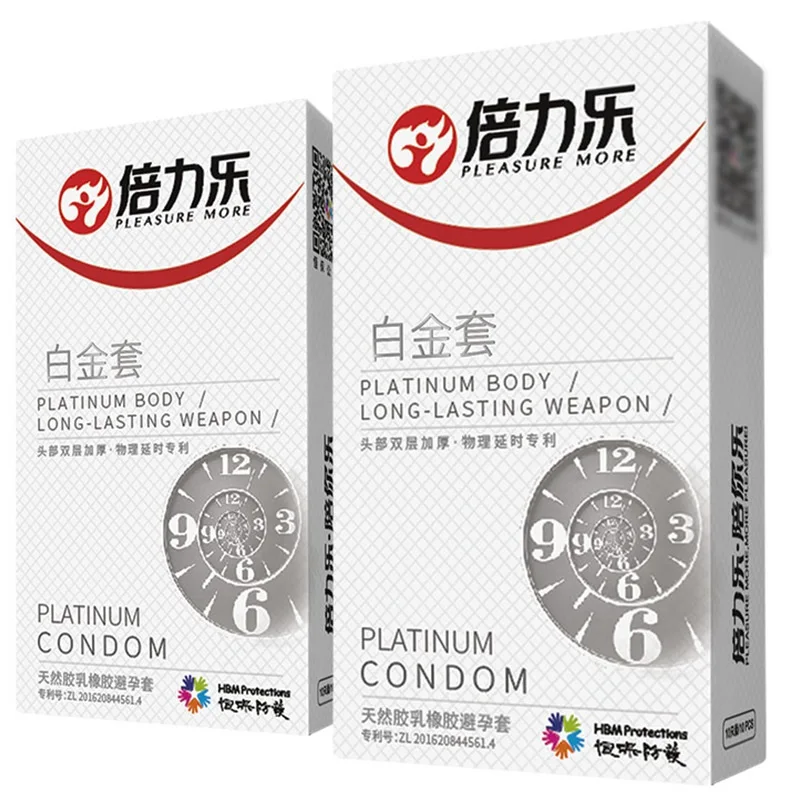 10Pcs Delayed Ejaculation Condoms Platinum Penis Glans Thicken Time Delay Condom for Men Long Last Penis Sleeve for Men Adult