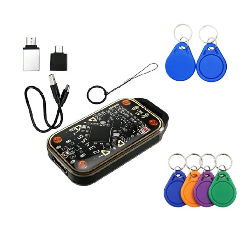LXYB18B Chameleon Ultra V3.0 RFID Smart Card Emulator Reader+ 6PCS UID/CUID Keychains 125Khz 13.56Mhz ID IC Cards