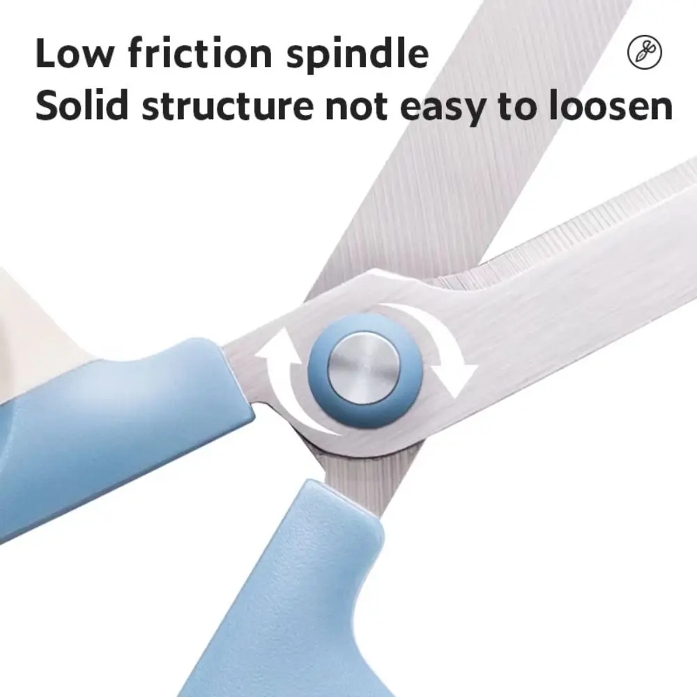 Stainless Steel Stationery Scissors Double Color Hitting Color Household Scissors 18cm Large Loop Handle Paper Scissors