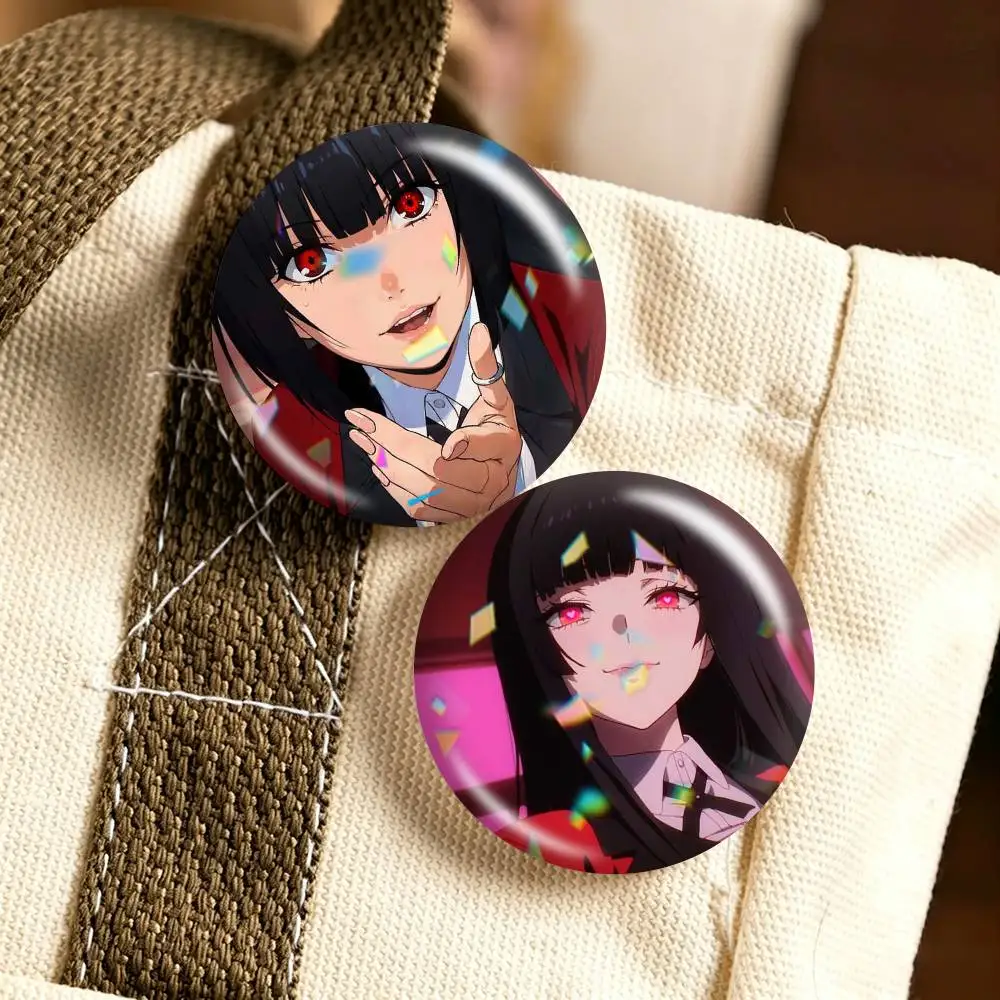 Anime Kakegurui Y-Yumeko Jabami 25mm 32mm 44mm 58mm 75mm Brooches Badges Pins for Accessories Gift