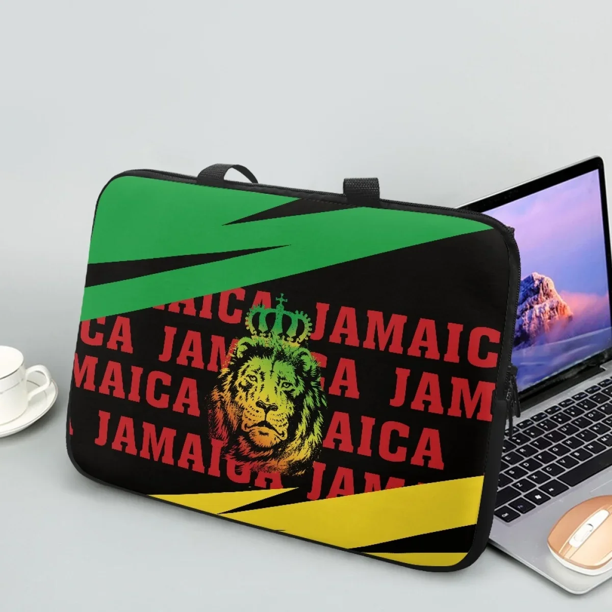 Jamaica Lion Brand Designer Laptop Case Portable Handle Shoulder Commuter Tablet Bag Notebook PC Cover for 10 12 13 15 17Inch