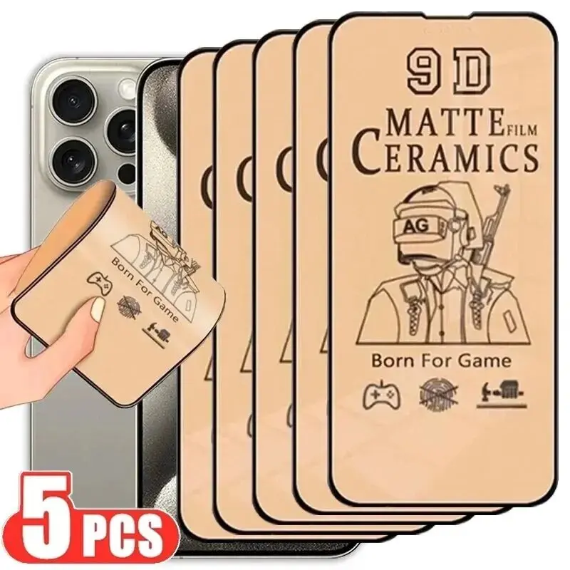 1–5 Stück matte Keramikfolie für iPhone 14 15 16 17 Pro Max 11 12 13 Mini 8 7 Plus Displayschutzfolie für iPhone XS MAX X XR SE Film – Detail 1