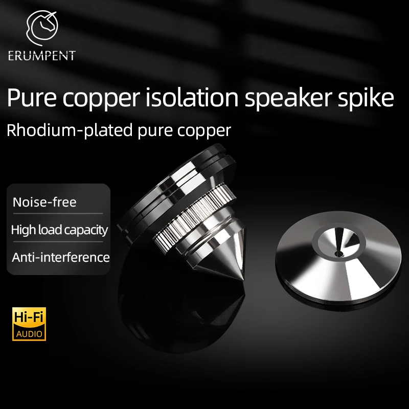 ERUMPENT Hi-end Solid Steel Speaker Spike Isolation Stands Feet for CD Amplifier Stand Shock Pads Absorber