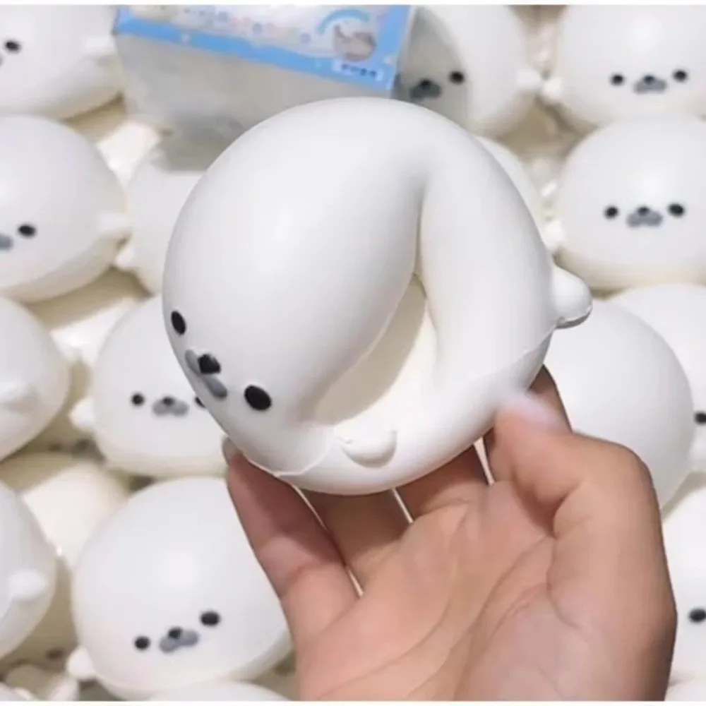 Pinch Toy Slow Rebound Seal Squeeze Toys Slow Rising Creamy Texture Seal Squishy Toy Soft Texture Cute Seal Fidget Toy Home Use
