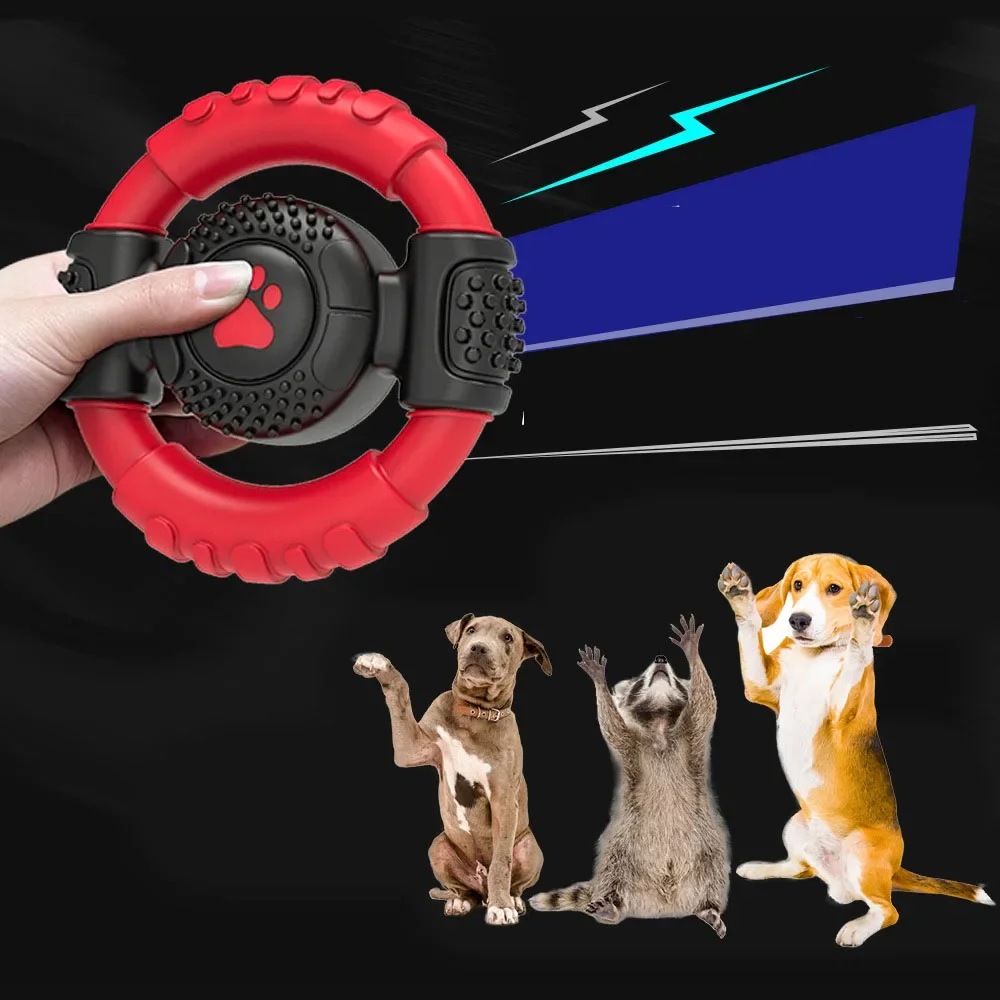 Nylon Rubber Pet Supplies Steering Wheel Squeaky Tough Dog Chewing Toothbrush Dog Teeth Cleaning Toy Pet Accessories