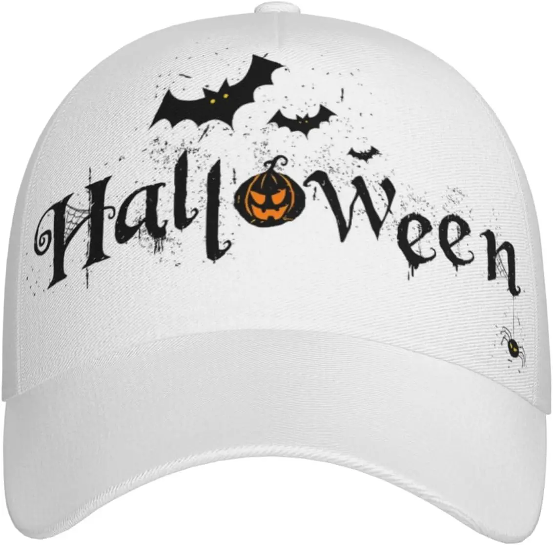 

Horror Halloween Ghost Bats Baseball Cap for Men Women Adjustable Trucker Hat for Running Sports Hiking Beach