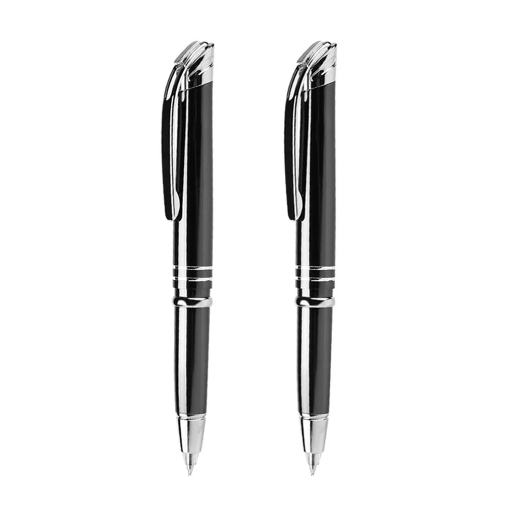 

2 Pcs Ink Pen Refills Black Pens Ballpoint Student Night Writing for Kids LED Metal
