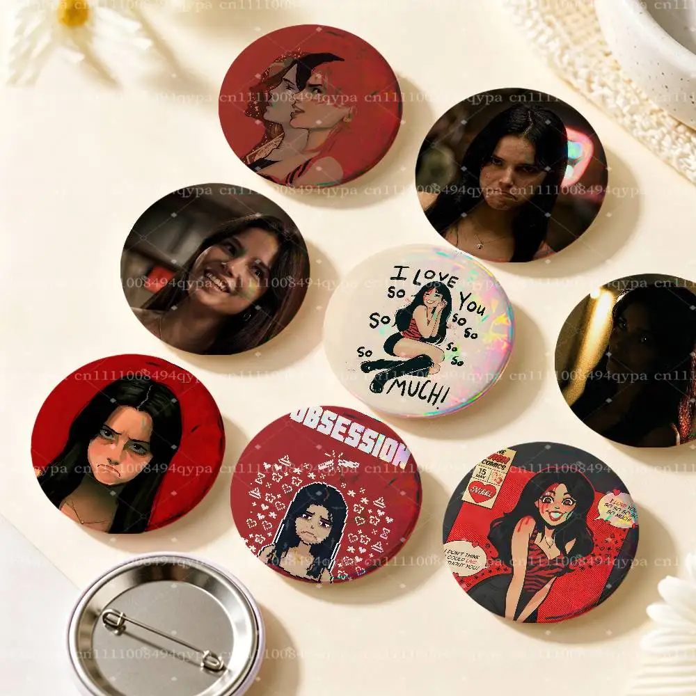 O-Obsession Nikki Button Supplies Round Badge Pins Clothes Decor Metal Pin Back Cover Metal Cover Laser Film