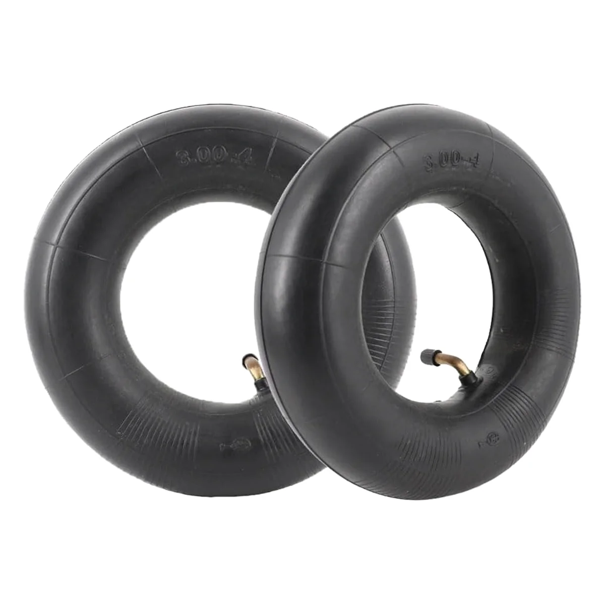 Pack of 2 Inner Tubes with TR87 Valve for Wheelbarrow, Sack Truck, Handcart 3.00-4, 10X3, 260X85 Black