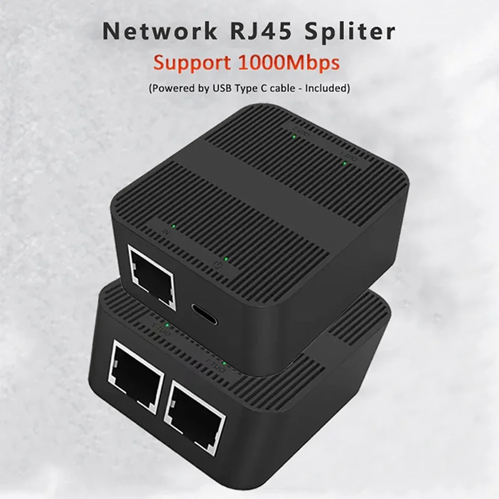 Network Cable Splitter RJ45 RJ45 Switch 1000Mbps Internet Network Cable Extender RJ45 Gigabit Switch for PC Laptop TV Box Router