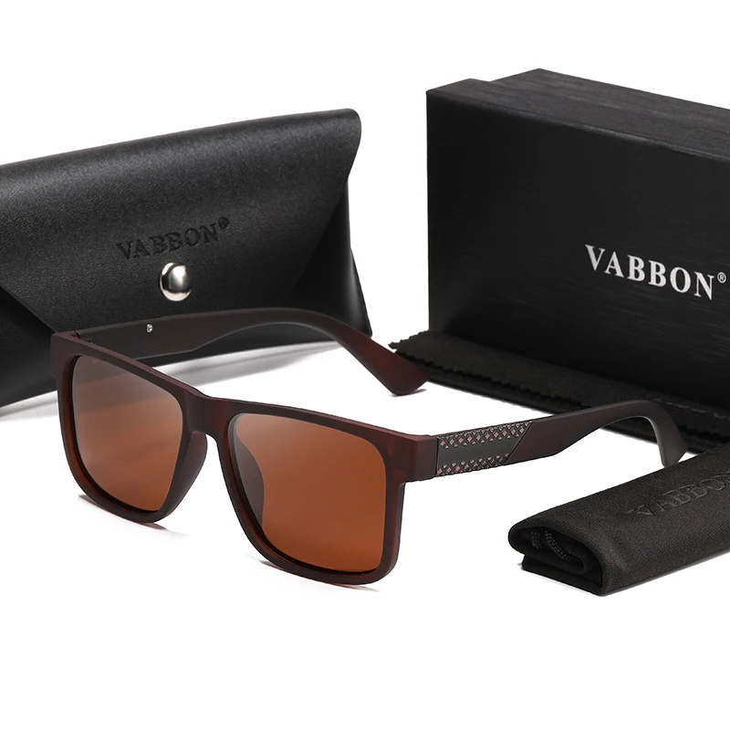 VABBON New Men's Fashion Sports Sunglasses Square Full-frame Driving Polarizer 1085