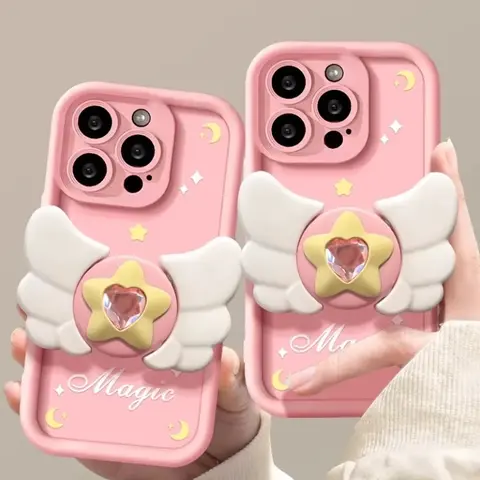 Phone Case For Samsung S24 Ultra S23 S22 S21 Plus S20 FE A54 A34 A24 A14 A04S A55 A35 A25 A15 A05S 3D Magic Wing Cover