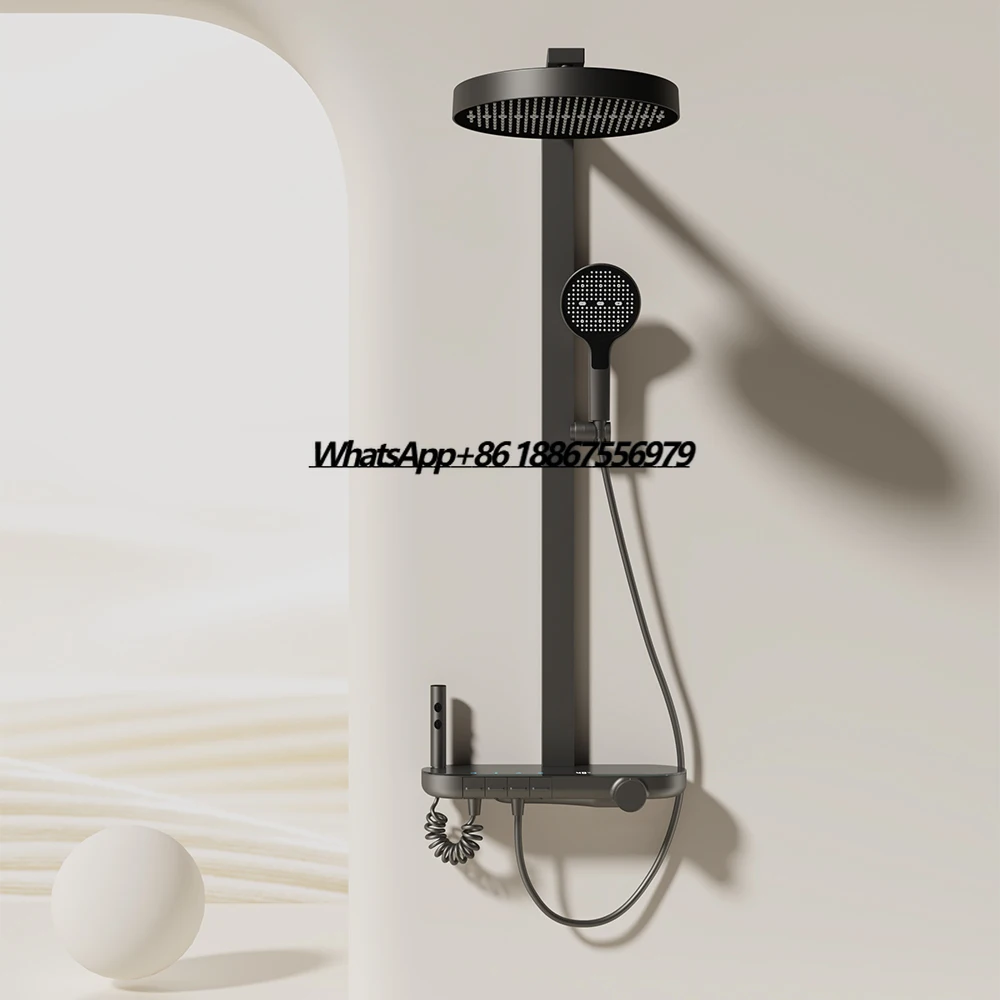 

New Arrival Round Bathroom Shower Modern Shower Set with Light and Digital