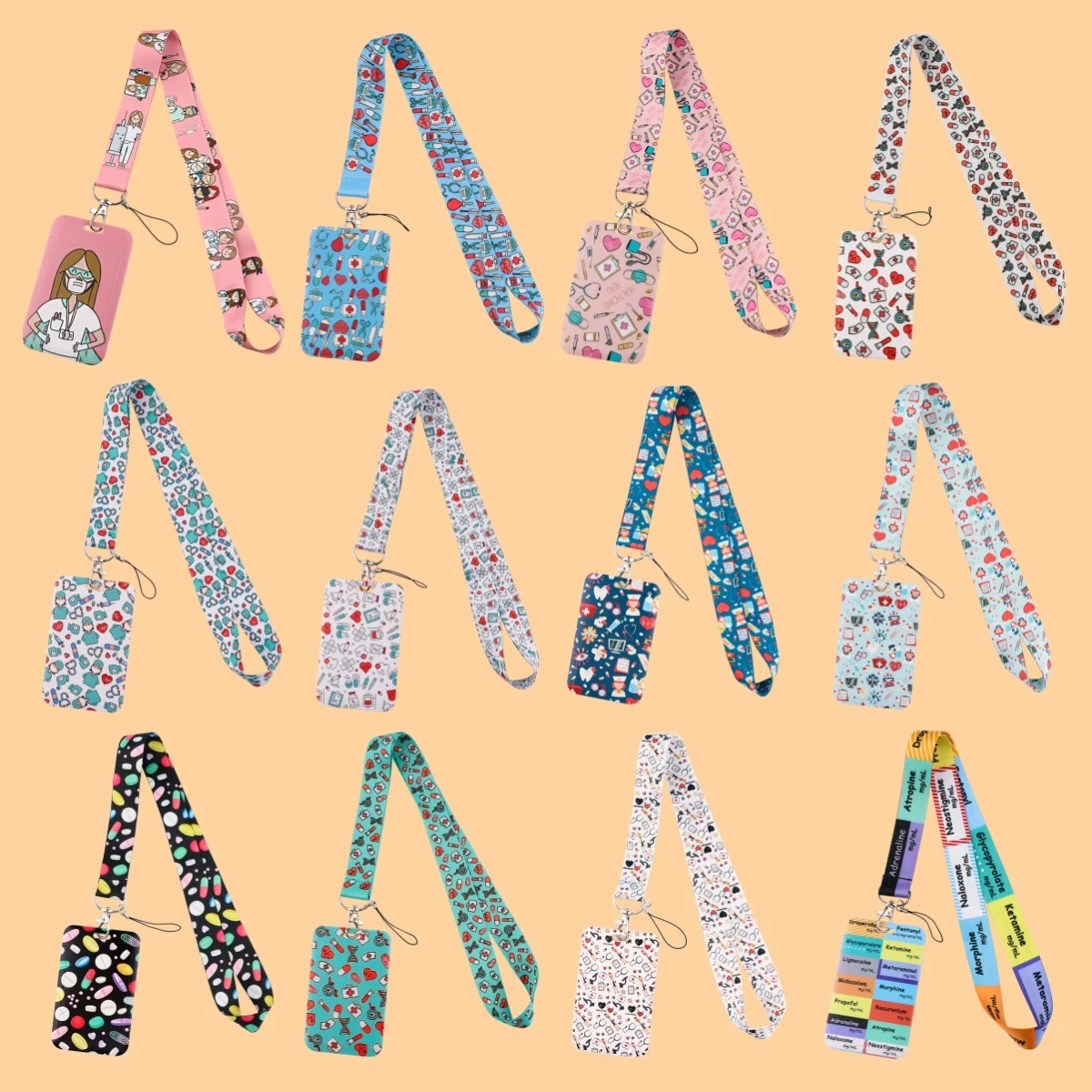 

Doctors Nurses Credential Holder Medical Style Lanyards for Key Neck Strap For Card Badge Gym Keychain Keyring Accessories Gifts