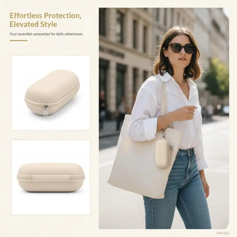 Durable Hard Shell Double Glasses Case Portable Simple Dual Sunglasses Cases Double Eyeglass Storage Box For Women Men