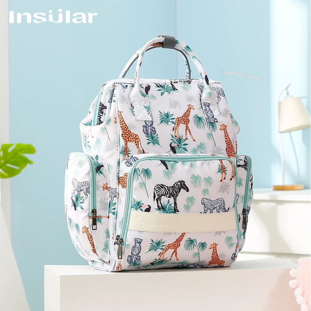 Mummy Bag Backpack Korean Version Of Large Capacity Multi-functional Fashion Mother Bag Carrying Pregnant Mother And Baby Bag