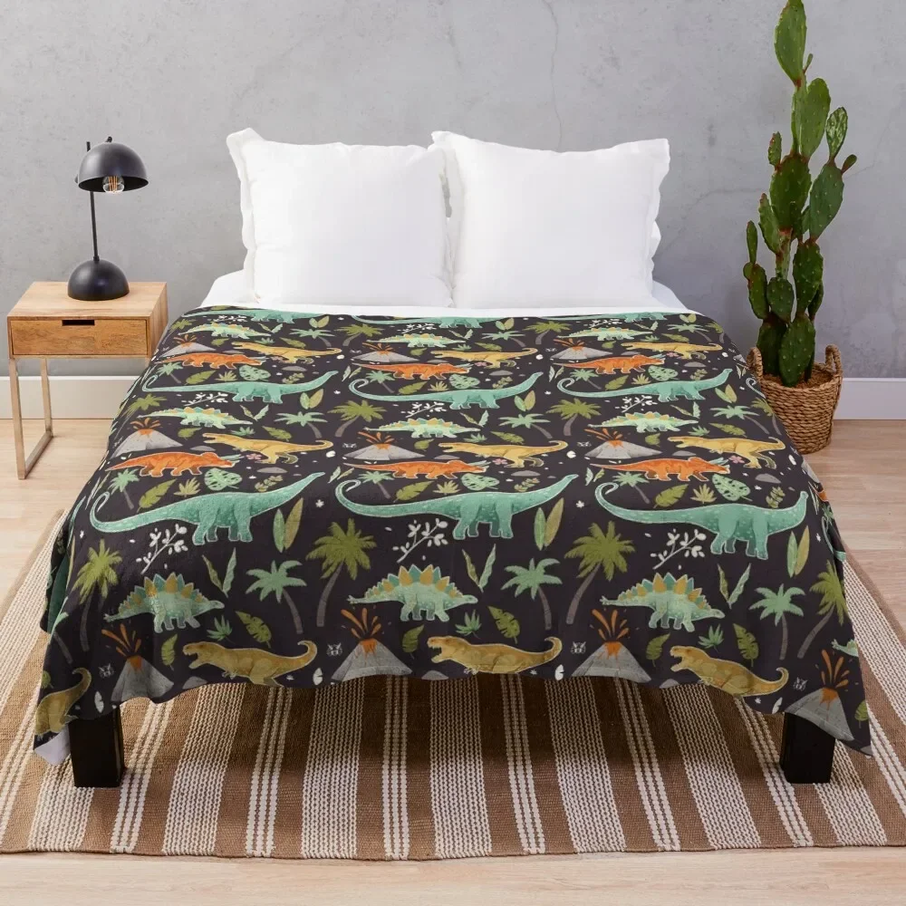 

A colorful dinosaur pattern! Throw Blanket Hairys Designers Blankets For Bed Baby Blankets