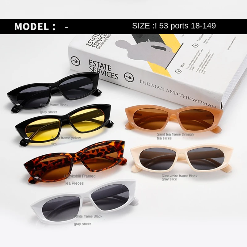 

Vintage Cat Eye Sunglasses for Women Small Frame Retro Sunglasses UV400 Protection Eyewear Fashion Trendy Streetwear Accessories
