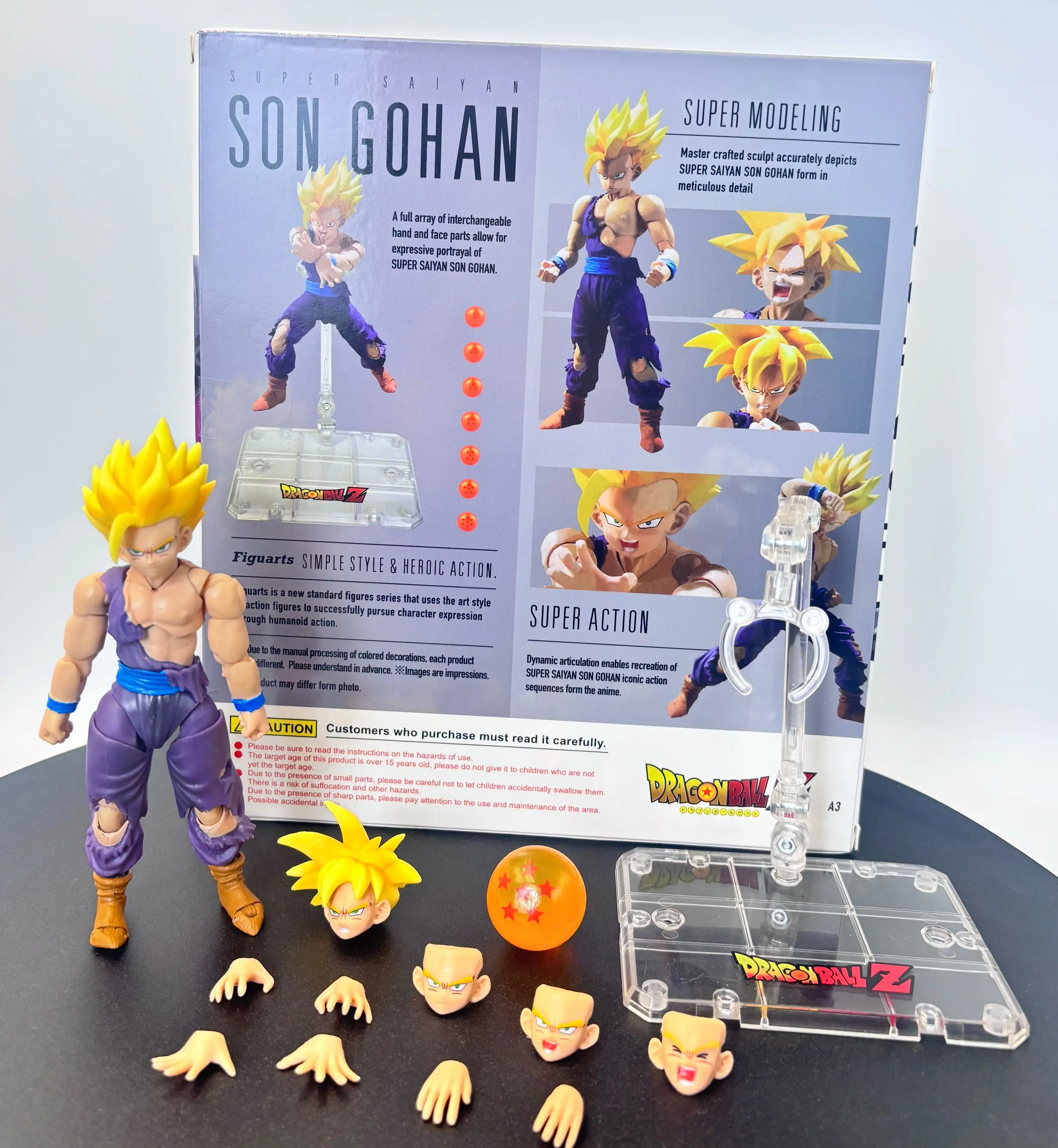 

Bandai Dragon Ball Super Saiyan Gohan Large Figure Anime Collectible Birthday Gift Desktop Ornament