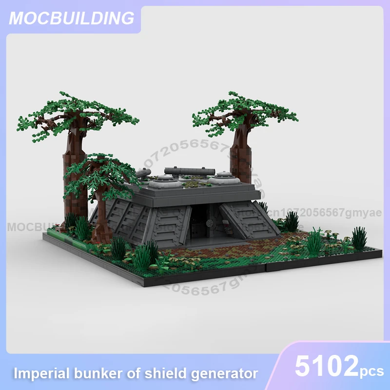 Búnker Imperial de batalla del generador de escudo, modelo MOC, bloques de construcción DIY, montar ladrillos, exhibición UCS espacial, juguetes, regalos, 5102 Uds.