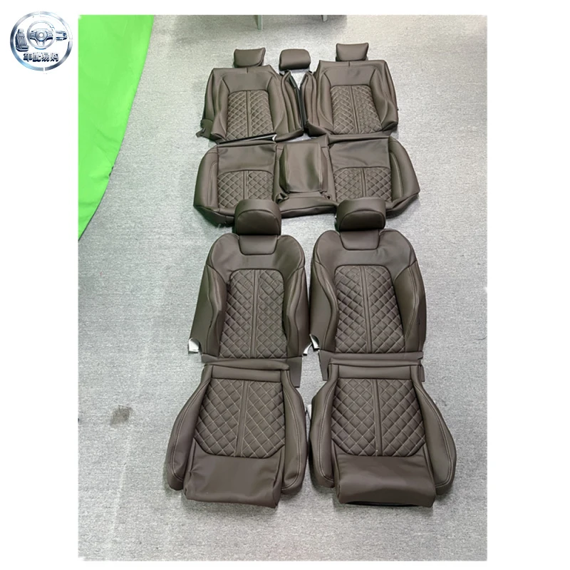 Source Factory Car Interior Upgrade Accessories Genuine Cowhide Microfiber Leather Seat Cover for Audi A4 A6 A7 A8