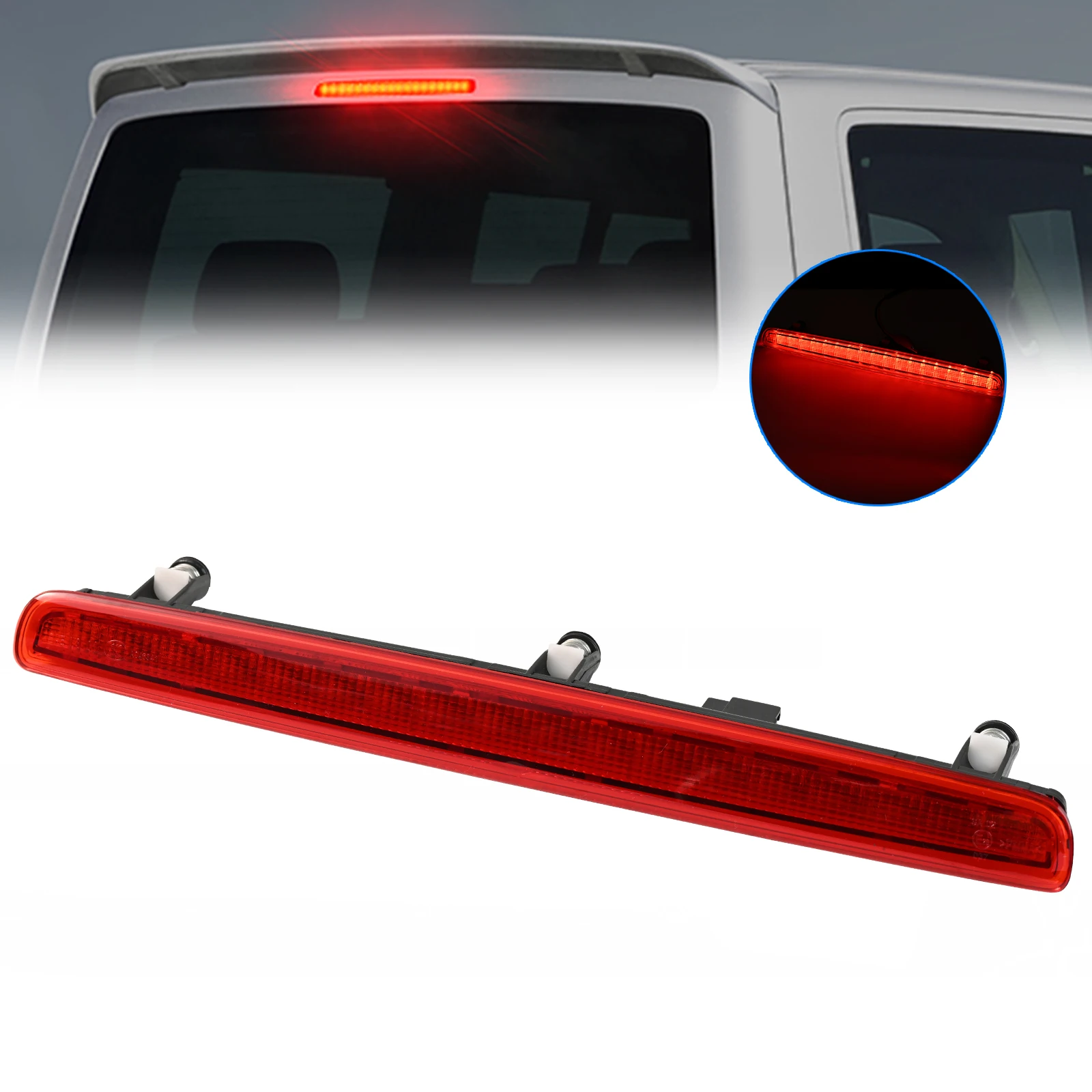 LED 3rd High Level Brake Stop Tailgate Light Lamp For VW Volkswagen Transporter T5 T6 Caravelle Multivan MK V 2003-15 7E0945097