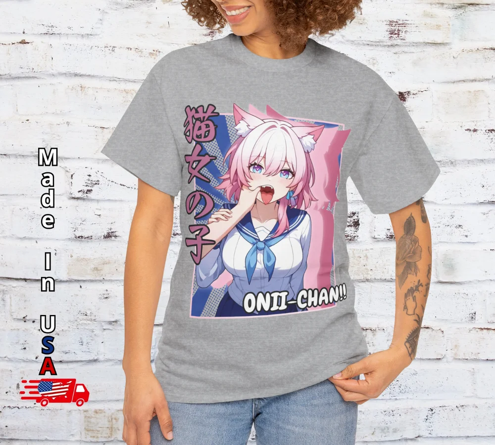 Kawaii Waifu Girl T Shirt Anime Manga Otaku Japanese Clothing Ecchi Hentai Tee