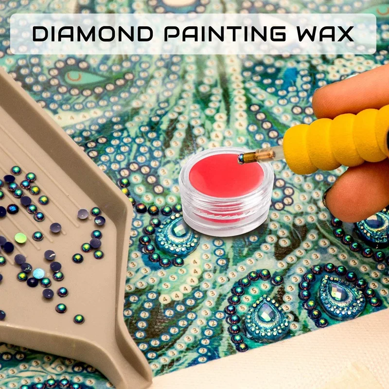 10 Pieces Diamond Painting Wax Organizer Storage Box Full Of Clay DIY Diamond Art Wax Holder Case With Glue Clay