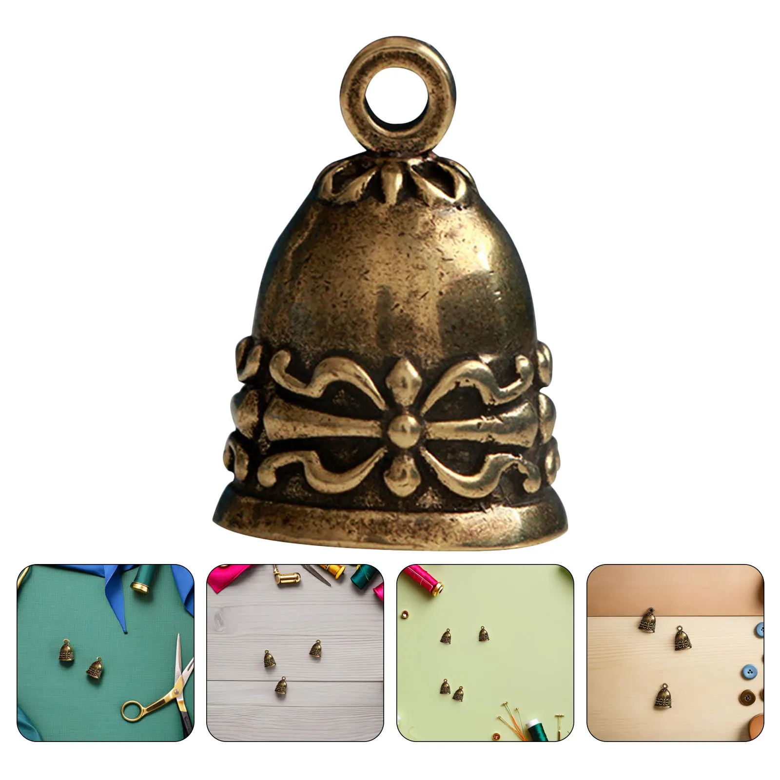 

10Pcs Small Brass Bells Vintage Hanging Bell Pendant for DIY Crafts Christmas Decorations Wind Chime Ornaments Bulk