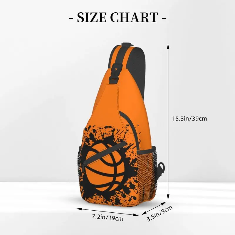 Mochila cruzada Splat de baloncesto para hombre, bolso de hombro de pecho personalizado para viajes, senderismo, mochila de día