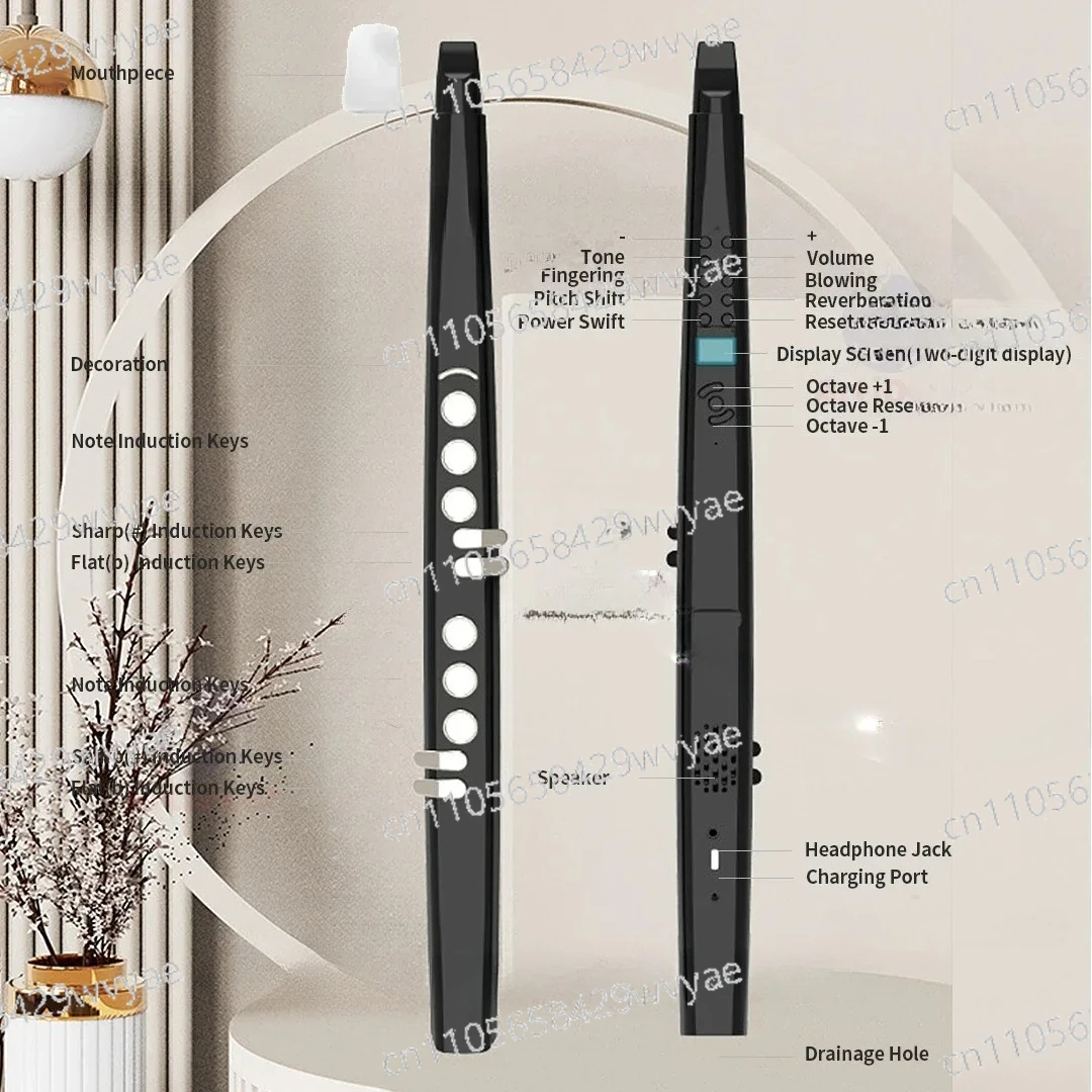 Small Scale Recorder, Professional Instrument, Mini Digital Electronic Wind Instrument, Flute, Saxophone, Flute, Clarinet
