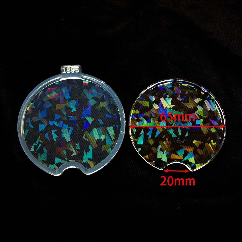 Shiny Glossy Holographic Silicone Mold for UV Resin Casting Moulds DIY Epoxy Resin Mould Coasters Molde Silicone