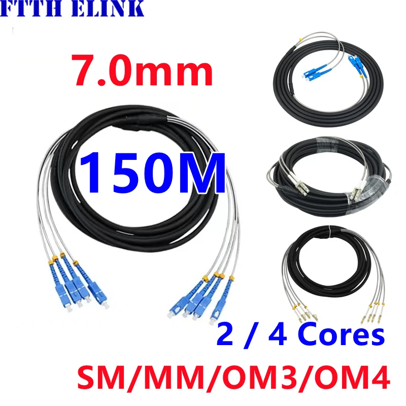 

Fiber Optic Patch Cord 150m Singlemode FTTH Jumper outdoor SM OM3 OM4 OM2 Outdoor CPRI LC SC FC ST 2 Cores 4 cores 2C 4C ELINK