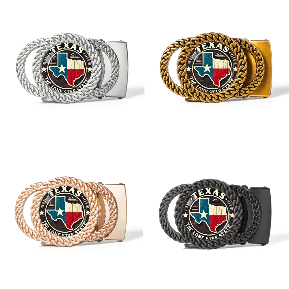 Texas Map Automatic Ratchet Belt Buckle Fashion Personalized Waist Accessory Best Gift for Friends