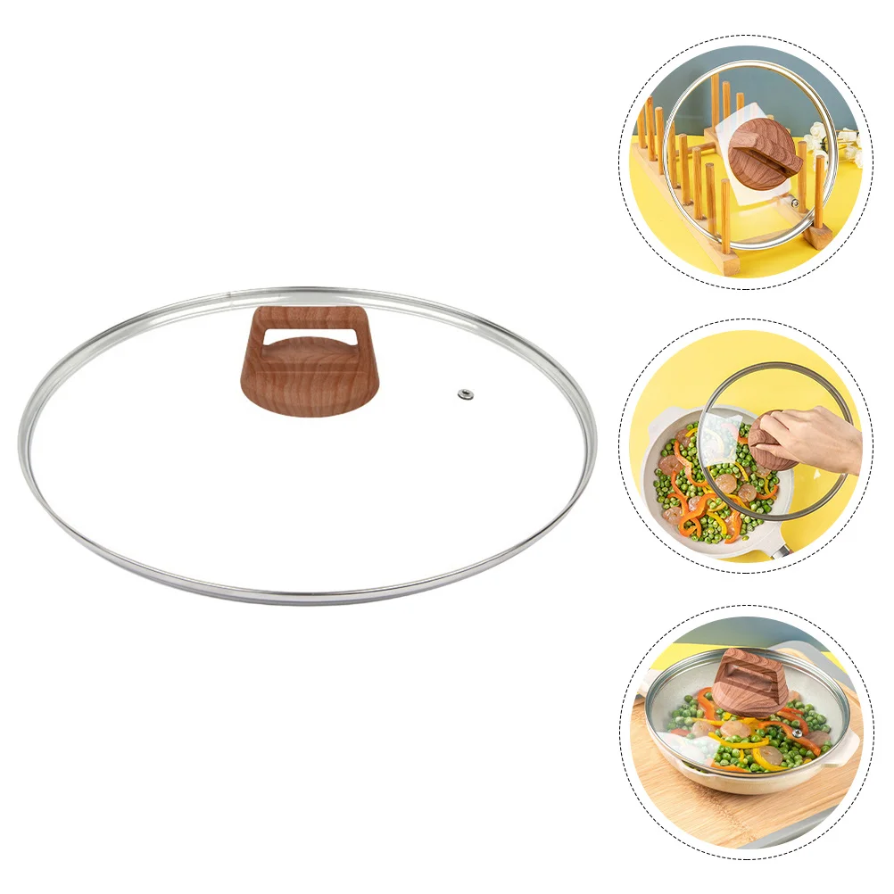 

Glass Pot Lid Practical for Home Kitchen Hotels Restaurants Canteens Long Service Life Exquisite Craftsmanship