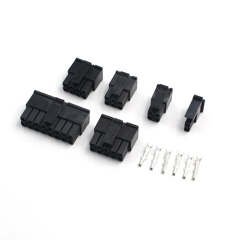 10sets Micro-Fit 3.0 Connector Receptacle Housing 2 4 6 8 10 12 14 16 18 24 pin 3.0mm Male Housing + Crimp Terminal Molex 43025