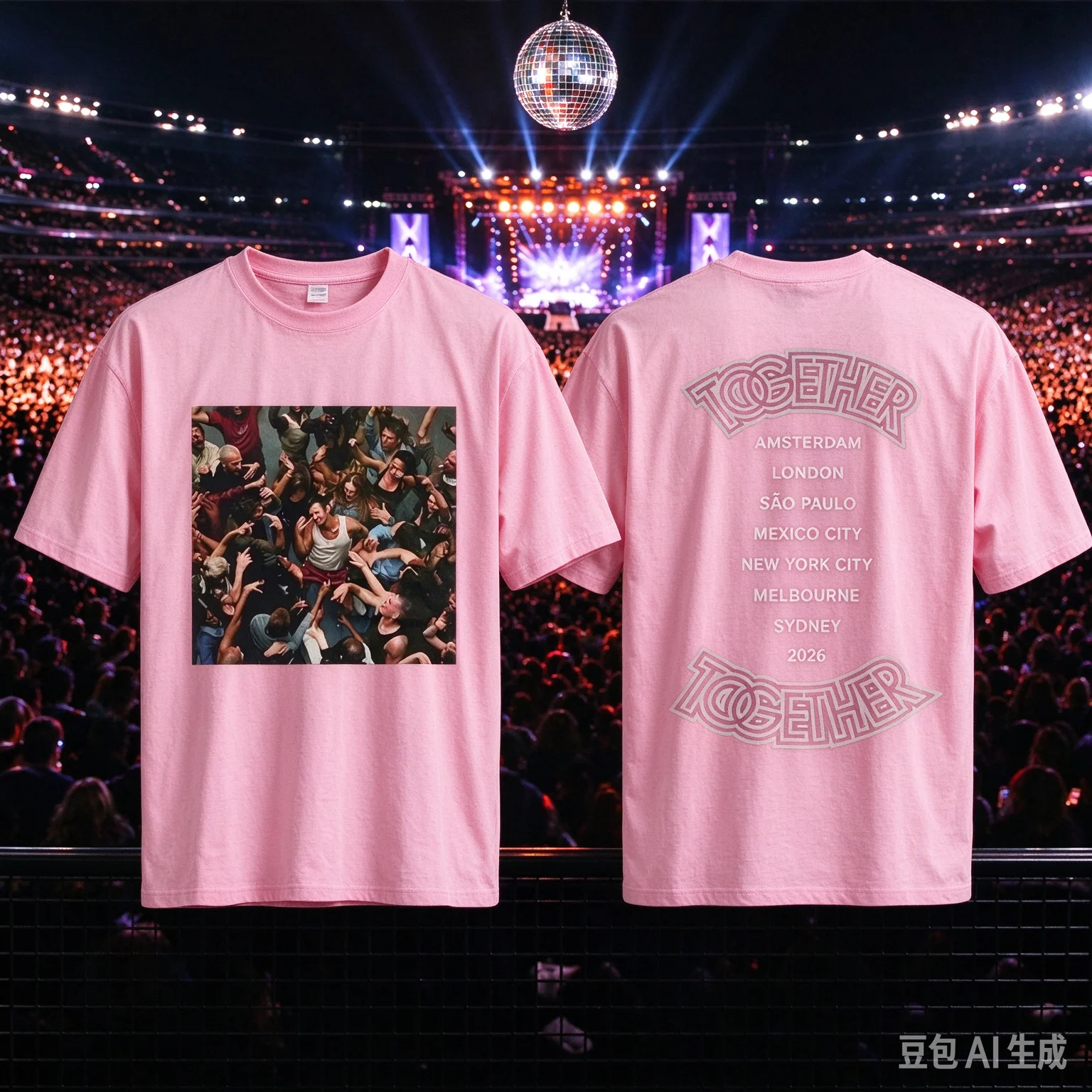 Harry Styles Together Tour 2026 T-shirt Men Women Concert Crowd Graphic Tee Cotton Short Sleeve T Shirt
