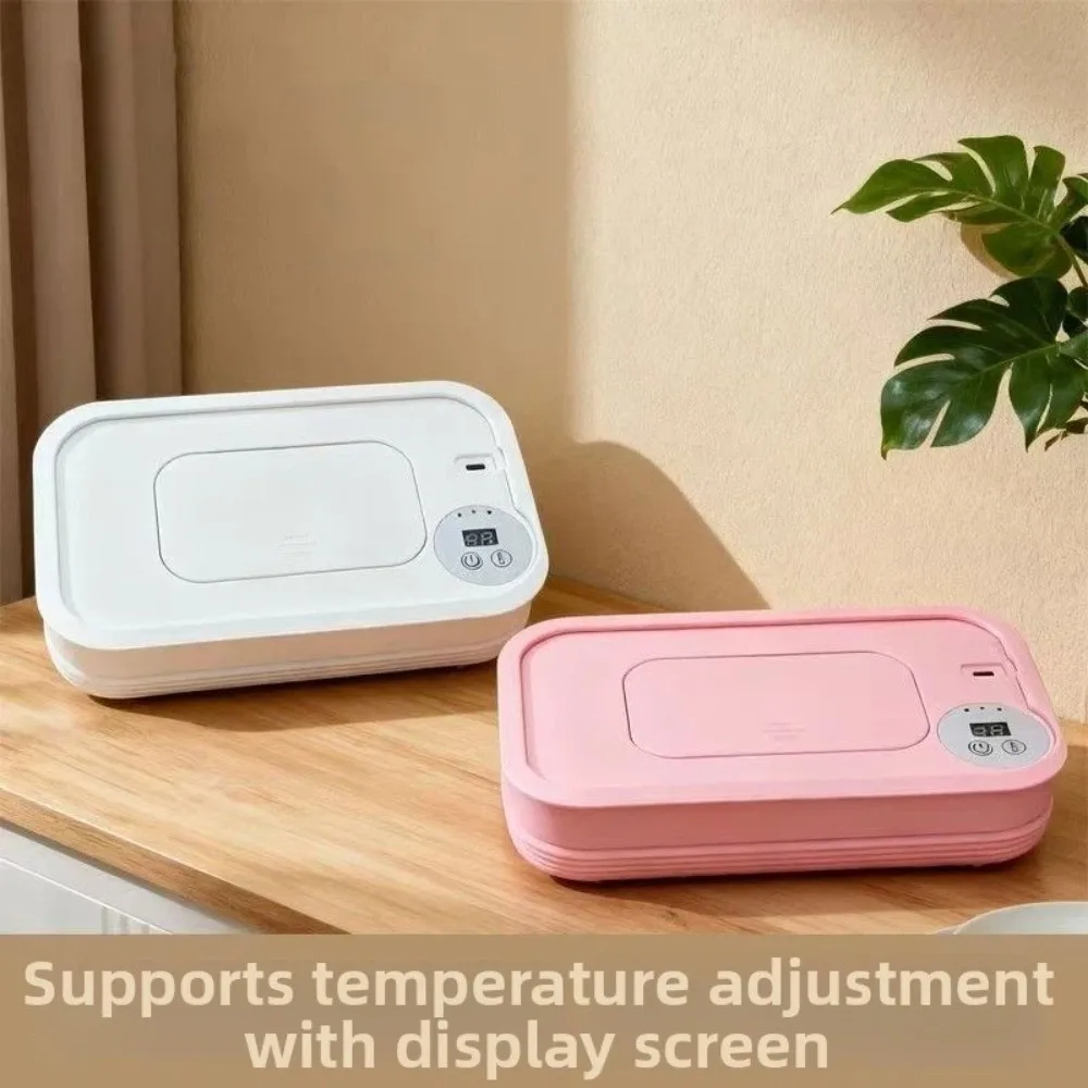 USB Plug-In Portable Wet Wipe Heater Large Capacity Evenly Heating Wet Wipes Mini Moisturizing Tissues Dispenser/Heater view 3