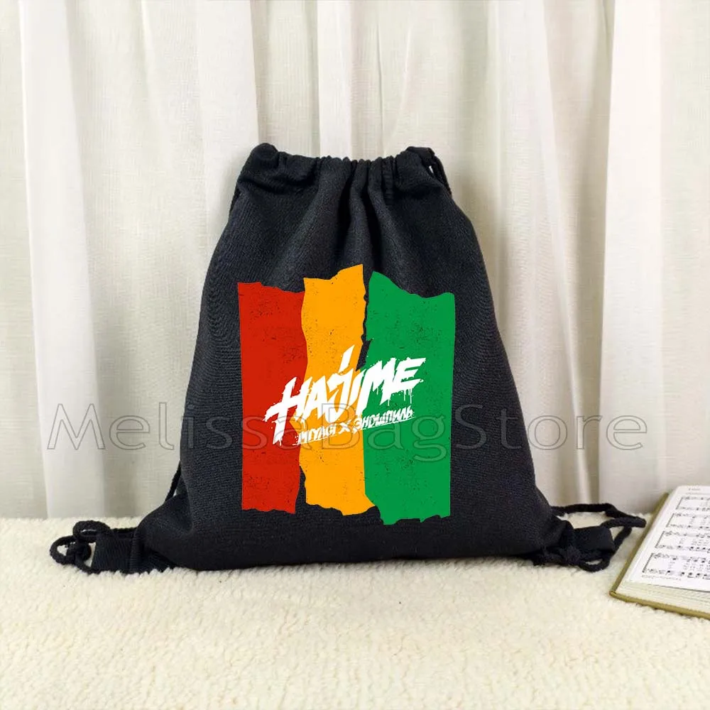 Hajime Miyagi Andy Panda Great Rap Artist Drawstring Bags Soccer Backpack Gym Sackpack Gifts String Bag for Hiking Sports Yoga