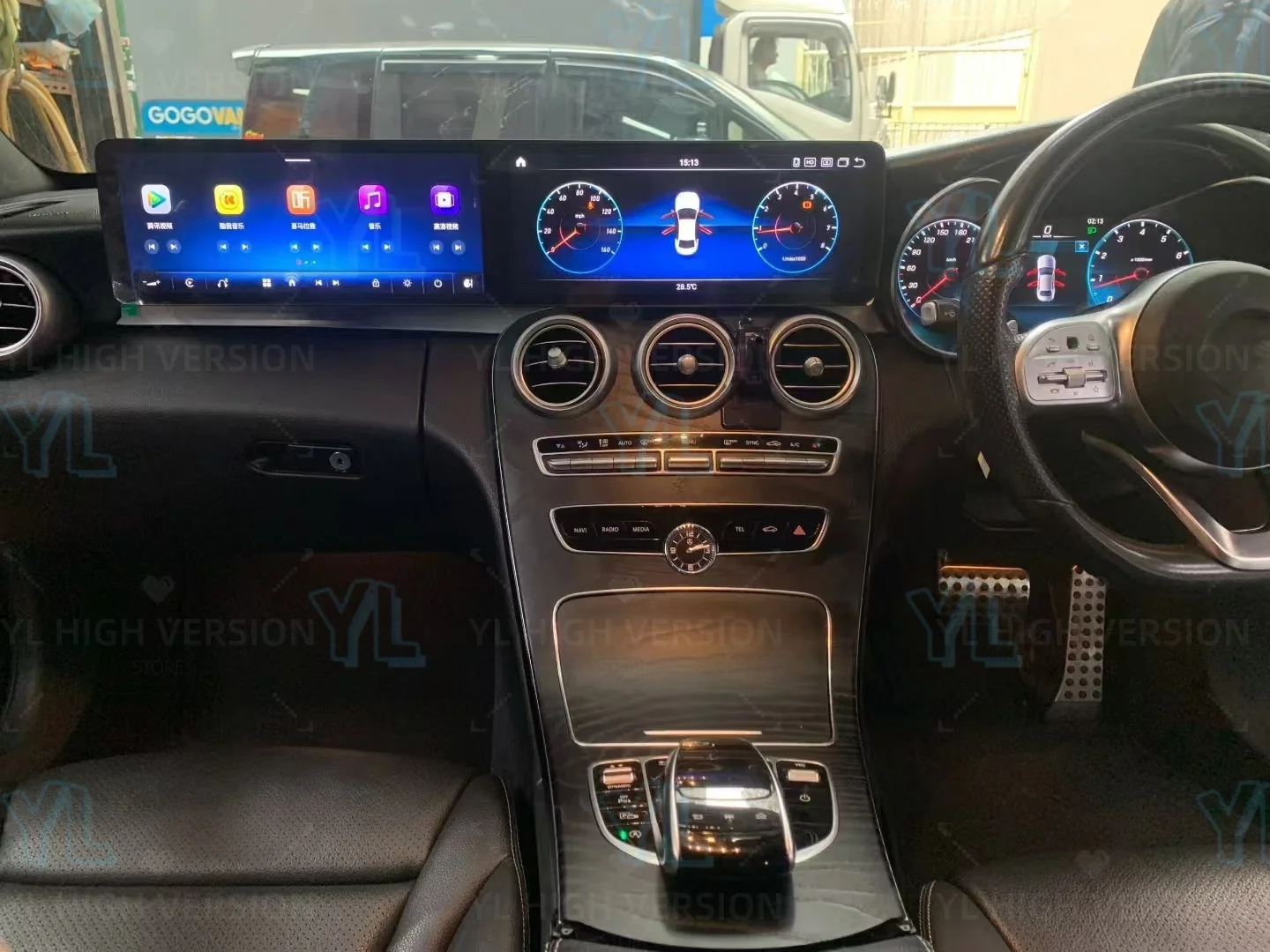 

12,3-дюймовый Android13 автомобильный радиоприемник GPS для Mercedes Benz GLC C Class 2015-2024 NTG 5/5,5/6 GPS мультимедийный автоматический навигационный плеер Carpl