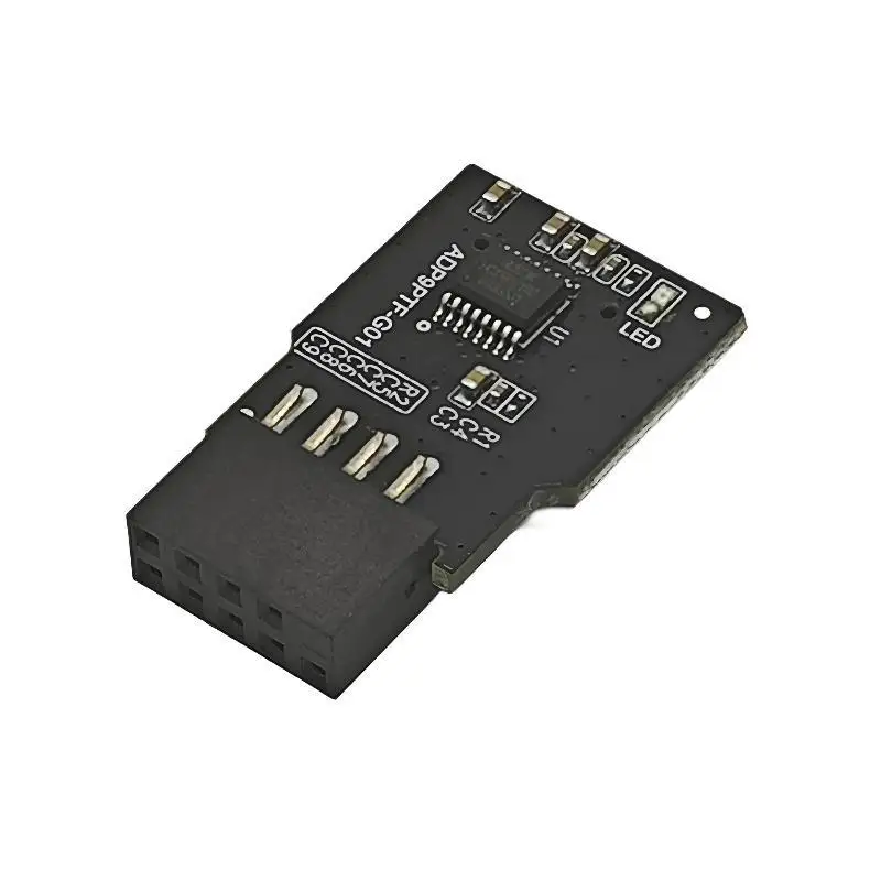 1Pcs USB 2.0 9Pin Header to TF Card Reader Converter Board High Compatibility for Desktop PC DIY Hardware Upgrade