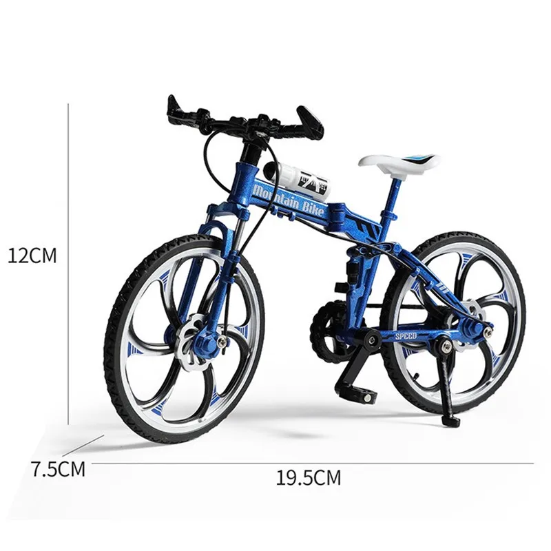 1:8 Mini Alloy Bicycle Model Diecast Metal Finger Racing Mountain Bike Folded Cycling Ornaments Collection Toys For Children