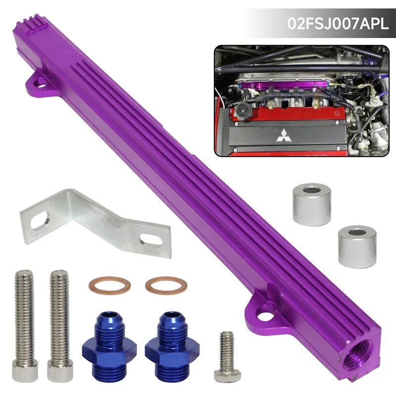 Upgrade Top Feed Fuel Rail Fit For Mitsubishi Lancer Eclipse Evolution EVO4-9 4G63 96-07 Black/Purple/Blue
