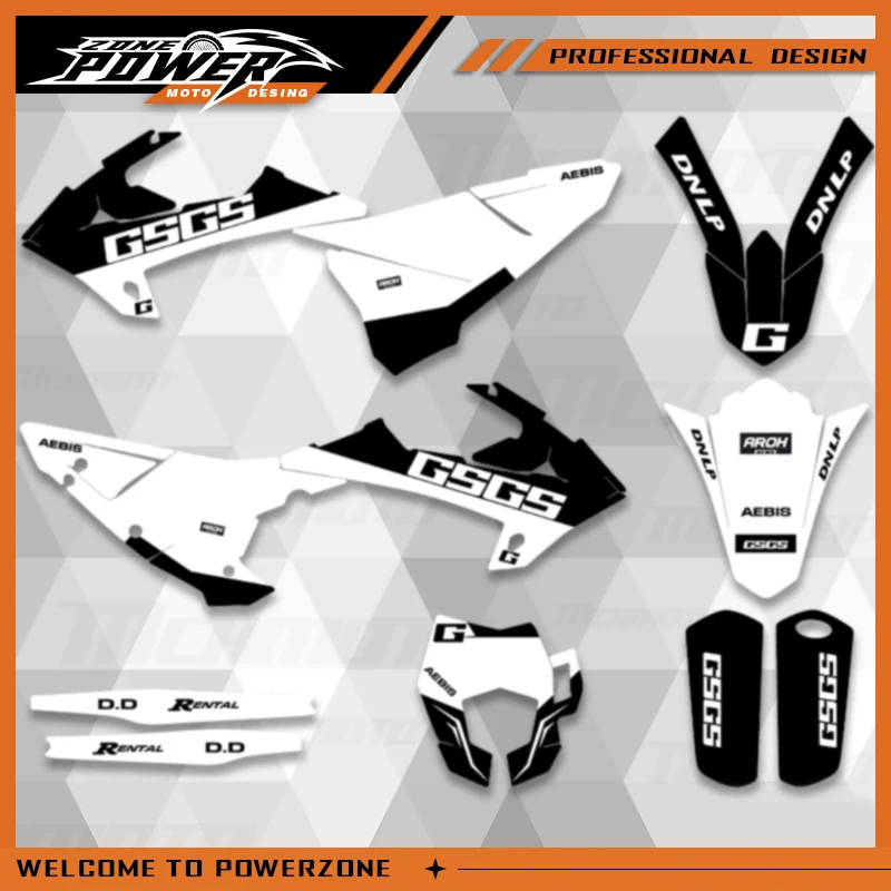 

Powerzone For GasGas EC 300 EC250 EC125 EC Enduro 125 250 300 2018 2019 2020 Motorcycle Graphics Background Decals Sticker