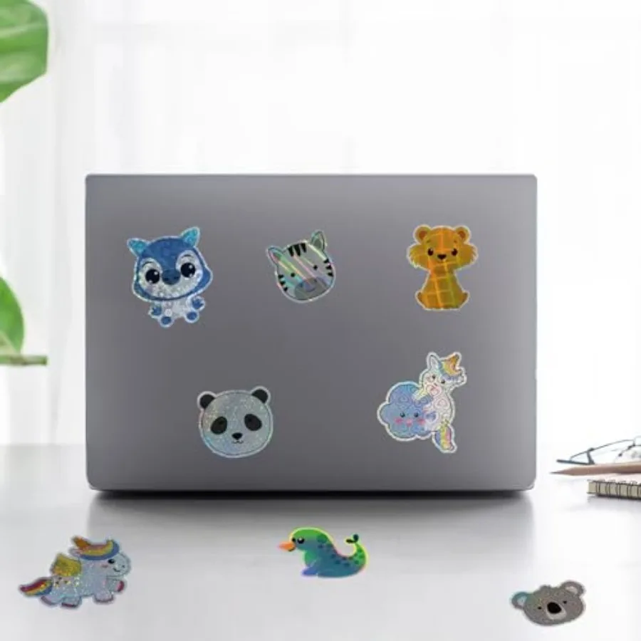 30 Sheets Holographic Sticker Paper for InkjetandLaser Printer, Printable Vinyl Sticker Paper Waterproof Self-Adhesive, A4 Size