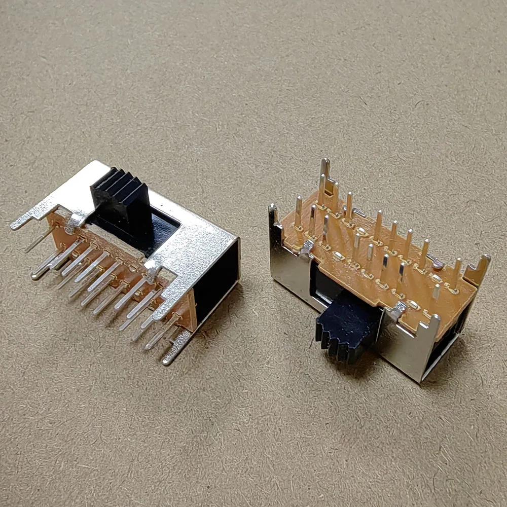 10 Pcs 16 Pin 3 Position 4P3T Panel PCB Mount Horizontal Slide Switch SK-43D03 Handle Height 5mm 8mm Audio Amplifier Switch