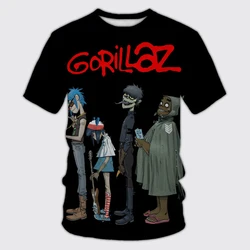 Gorillaz Rock Band T-Shirts 3D Print Summer Men's Woman Short Sleeve T Shirt Streetwear Oversized Harajuku Tops Tee Men Clothing